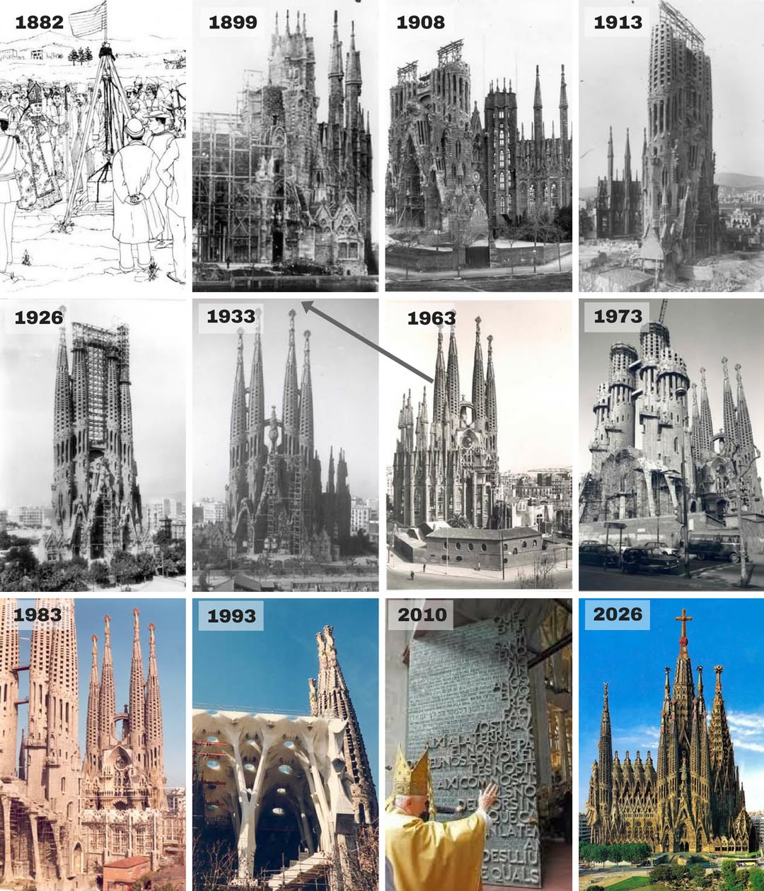 Pelan struktur beban graviti geometri berantai Gaudí