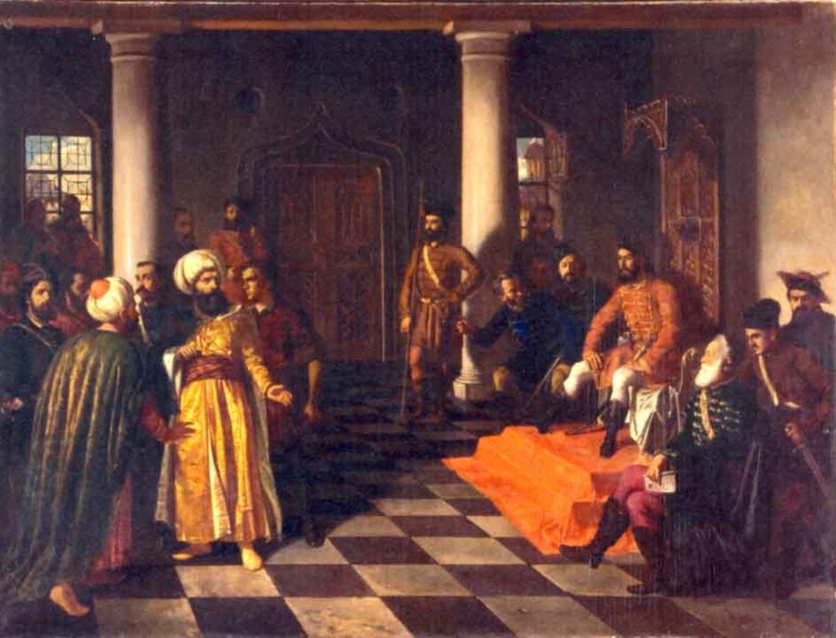 Lukisan Theodor Aman: Vlad Țepeș dan Utusan Uthmaniyyah